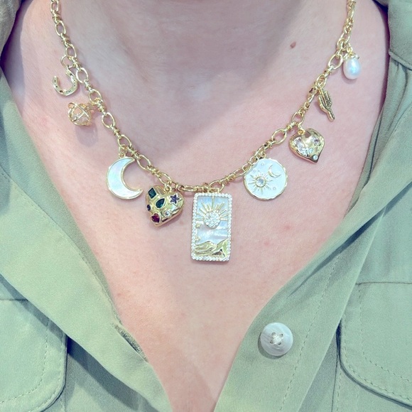 Handmade Gold Charm Necklace - Picture 3 of 4